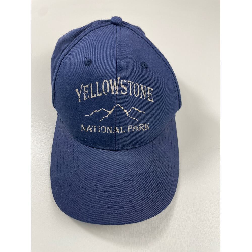 Yellowstone national park snap back hat adjustable one size blue adult *